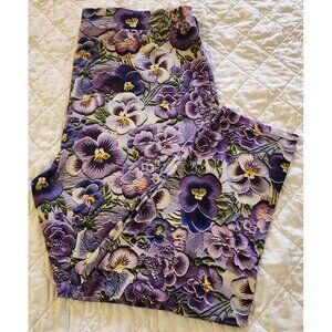 TEMU PURPLE FLORAL LEGGINGS